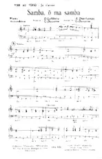 scarica la spartito per fisarmonica Samba, Ô ma samba in formato PDF