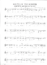 descargar la partitura para acordeón South of the border (down Mexico Way) en formato PDF