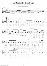 download the accordion score Le reste on s'en fout in PDF format