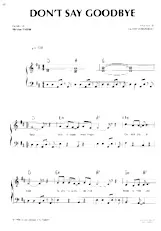 descargar la partitura para acordeón Don't say goodbye en formato PDF