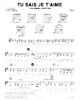 descargar la partitura para acordeón Tu sais je t'aime (You know I love you) en formato PDF