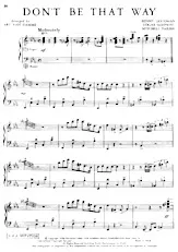 scarica la spartito per fisarmonica Don't Be That Way (Arrangement : Art Van Damme) in formato PDF