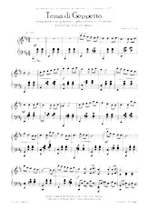 download the accordion score Pinocchio (Tema di Geppetto) (Transcription : Nicolas Morani) in PDF format