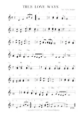 télécharger la partition d'accordéon TRUE LOVE WAYS au format PDF