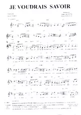 download the accordion score Je voudrais savoir in PDF format