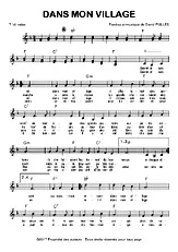 télécharger la partition d'accordéon DANS MON VILLAGE au format PDF