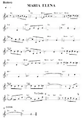 descargar la partitura para acordeón MARIA ELENA   ( SIMPLIFIEE EN DO ) en formato PDF