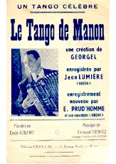 télécharger la partition d'accordéon LE TANGO DE MANON au format PDF