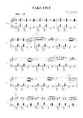 download the accordion score Take five in PDF format