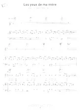 descargar la partitura para acordeón Les yeux de ma mère en formato PDF