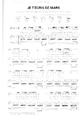 download the accordion score Je t'écris de mars in PDF format