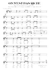 download the accordion score ON N'EST PAS RICHE in PDF format