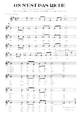 descargar la partitura para acordeón ON N'EST PAS RICHE en formato PDF