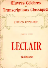 télécharger la partition d'accordéon Tambourin (Jean-Marie Leclair) au format PDF
