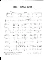 scarica la spartito per fisarmonica LITTLE THOMAS DUPONT in formato PDF