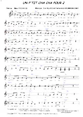 descargar la partitura para acordeón Un p'tit cha cha pour 2 en formato PDF