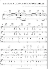 télécharger la partition d'accordéon L'hymne à l'amour de l'an deux mille au format PDF
