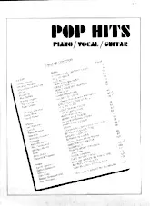 télécharger la partition d'accordéon POP Hits / Piano vocal / Guitar / 60 Titres au format PDF