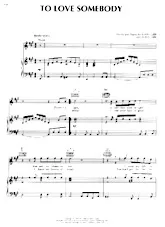 descargar la partitura para acordeón To love somebody en formato PDF