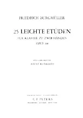 download the accordion score 25 leichte Etüden (Für Klavier zu zwei Händen) (op. 100)  in PDF format