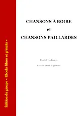 scarica la spartito per fisarmonica Chansons à boire et CHANSONS PAILLARDES in formato PDF