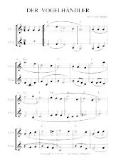 télécharger la partition d'accordéon DER VOGELHÄNDLER CLARINET DUO au format PDF