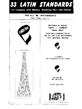 télécharger la partition d'accordéon 33 Latin Standards (Combo Orks) (For All Bb Instruments (Tenor / Trumpet  /clar / Etc) (Solos / Duet / Combos) au format PDF