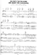 descargar la partitura para acordeón On fait c'qu'on aime (We want the sunshine) en formato PDF