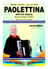 télécharger la partition d'accordéon PAOLETTINA (Petite Paola) valse lente au format PDF