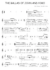 scarica la spartito per fisarmonica The ballad of John and Yoko (La ballade de John et Yoko) in formato PDF