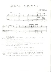 scarica la spartito per fisarmonica Guitare sommaire in formato PDF