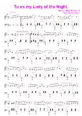 descargar la partitura para acordeón Tu es my lady of the Night en formato PDF