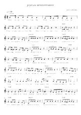 descargar la partitura para acordeón Joyeux anniversaire en formato PDF