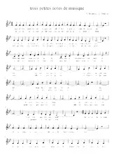 descargar la partitura para acordeón Trois petites notes de musiques en formato PDF