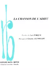 scarica la spartito per fisarmonica LA CHANSON DE L'ADIEU in formato PDF