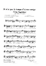 descargar la partitura para acordeón JE N'AI PAS LE TEMPS D'AIMER AMIGO en formato PDF