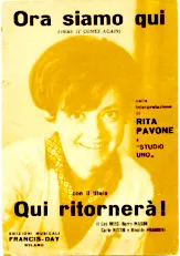 télécharger la partition d'accordéon Qui ritornera ! (here it comes again) au format PDF