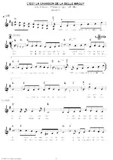 télécharger la partition d'accordéon C'est la chanson de la belle Maguy au format PDF
