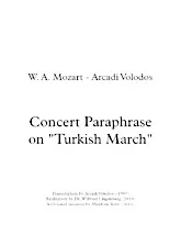 télécharger la partition d'accordéon Concert Paraphrase On Turkisch March  / Arr. Arcadi Volodos au format PDF