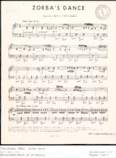 scarica la spartito per fisarmonica  Zorba's Dance in formato PDF