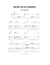 download the accordion score Never can say goodbye in PDF format