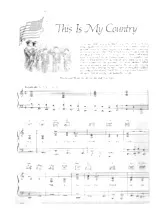 télécharger la partition d'accordéon This is my Country au format PDF