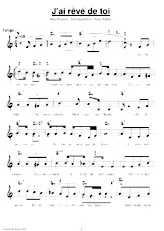 download the accordion score j'ai rêvé de toi in PDF format