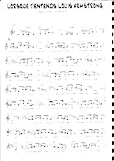 télécharger la partition d'accordéon Lorsque j'entends Louis Armstrong au format PDF