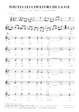 download the accordion score TOUTES LES COULEURS DE LA VIE in PDF format