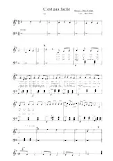 download the accordion score C'est pas facile in PDF format